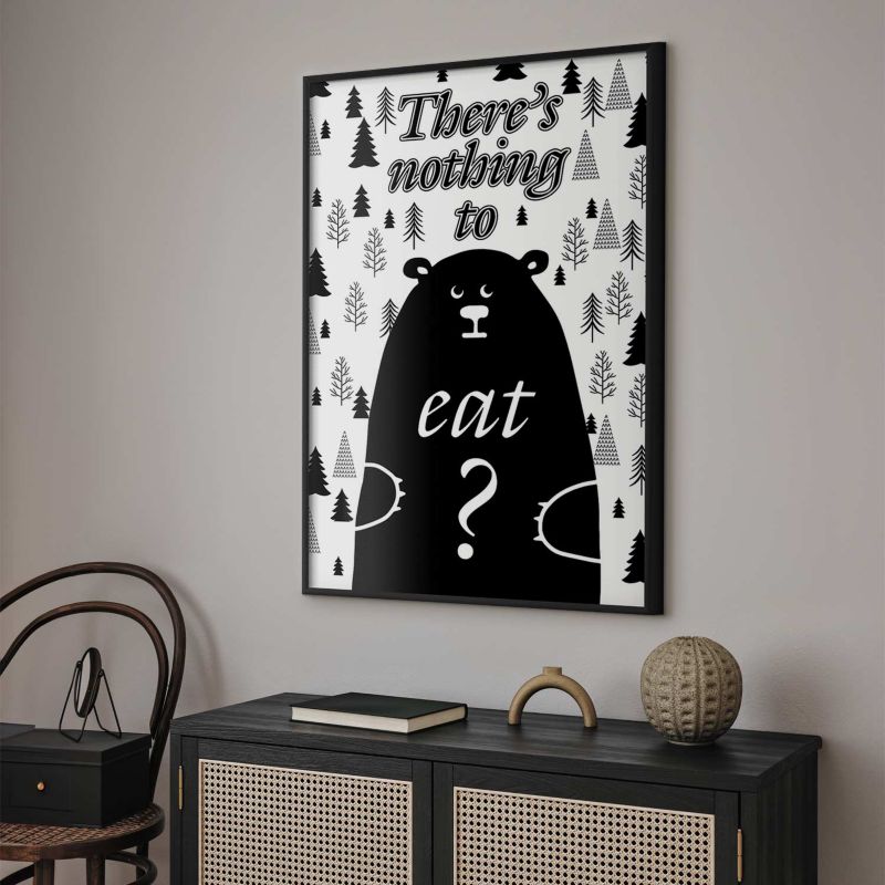 Plakat Artgeist Nothing to eat 60x90 cm z ramą czarną 1 szt