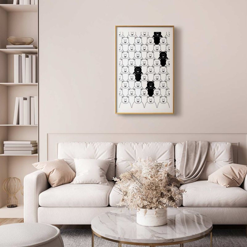 Plakat Artgeist Obcy w stadzie 40x60 cm z ramą złotą 1 szt