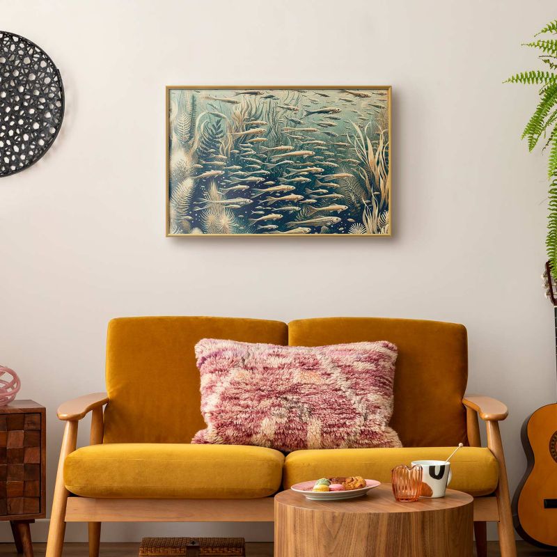 Plakat Artgeist Oceaniczna przyroda 30x21 cm z ramą złotą 1 szt