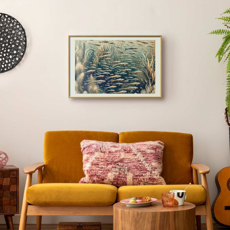 Plakat Artgeist Oceaniczna przyroda 60x40 cm z ramą złotą 1 szt