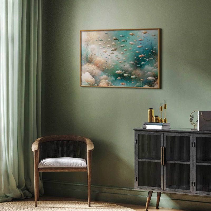 Plakat Artgeist Oceaniczne piękno 60x40 cm z ramą złotą 1 szt