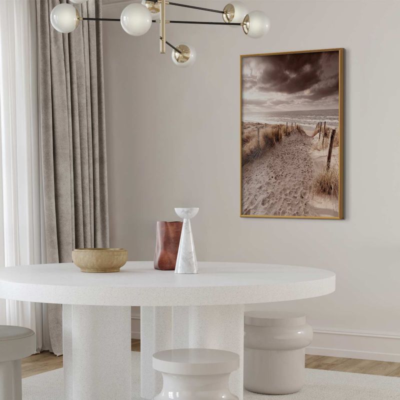 Plakat Artgeist Odległa wydma 29,7x42 cm z ramą złotą 1 szt