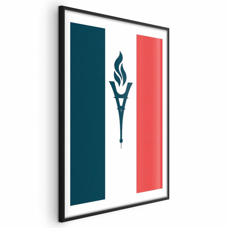 Plakat Artgeist Olimpijska Francja 21x30 cm z ramą czarną 1 szt