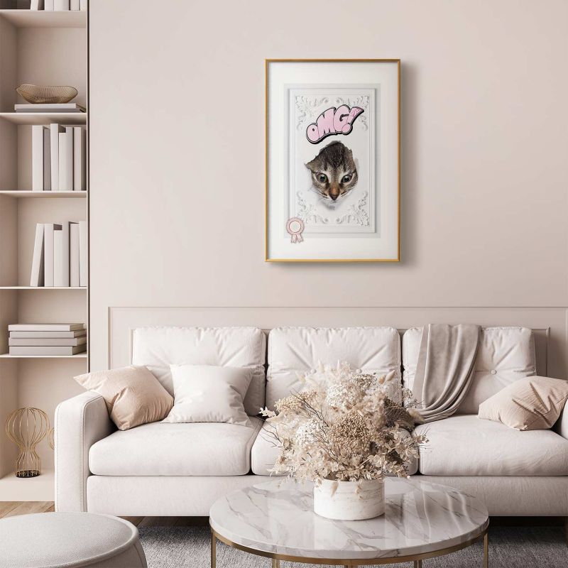 Plakat Artgeist OMG 21x30 cm z ramą złotą 1 szt