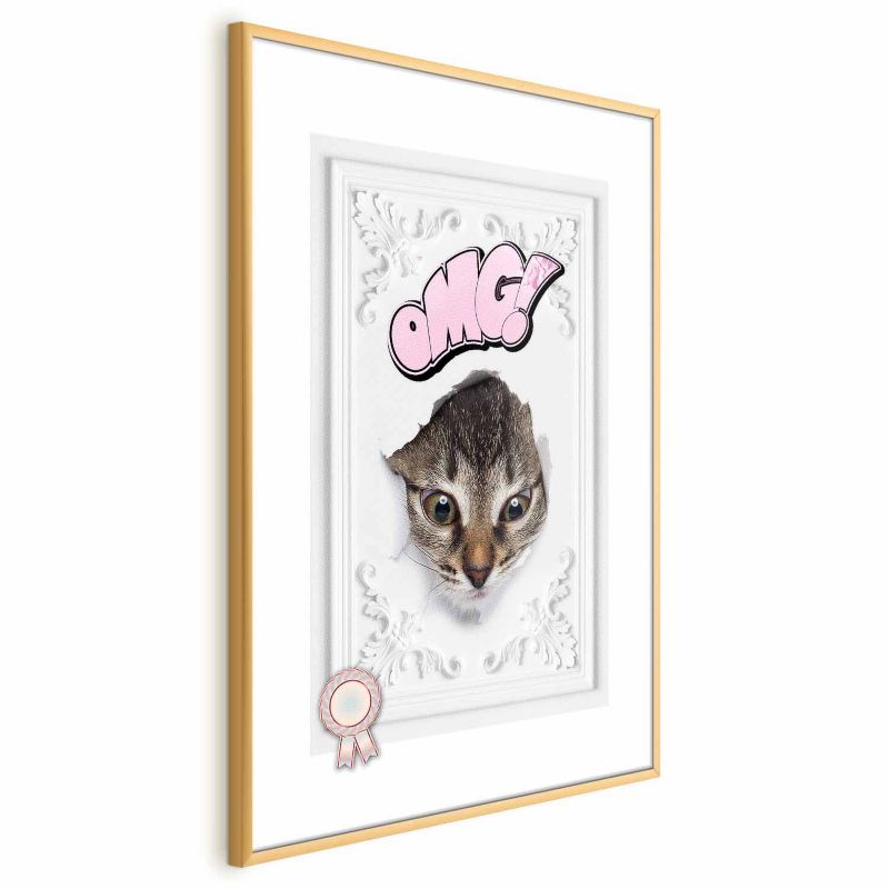 Plakat Artgeist OMG 60x90 cm z ramą złotą 1 szt