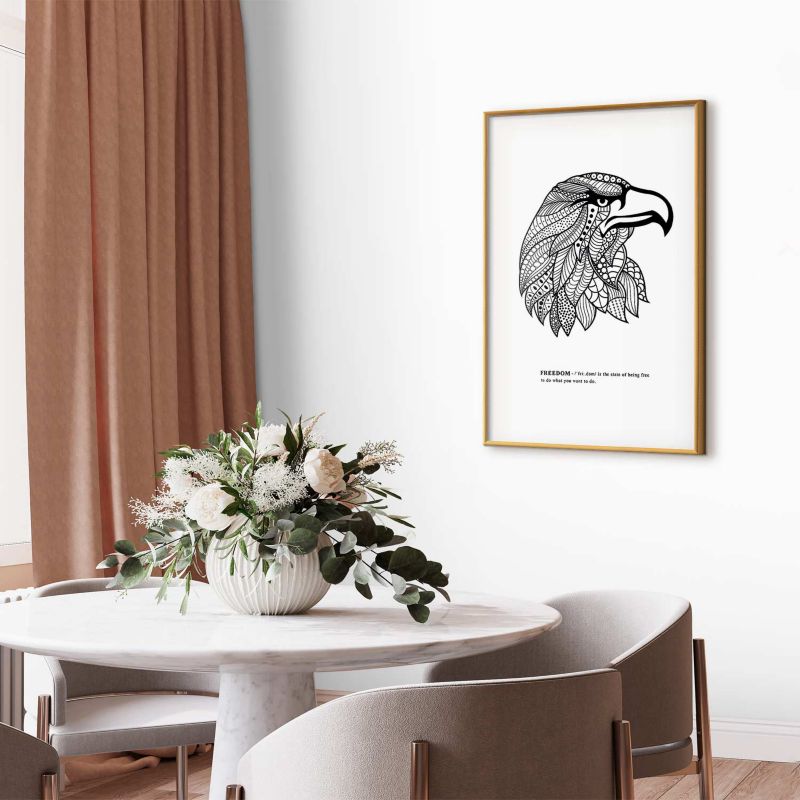 Plakat Artgeist Orzeł wolności 29,7x42 cm z ramą złotą 1 szt