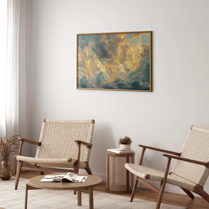 Plakat Artgeist Ostatnie tchnienie dnia 90x60 cm z ramą złotą 1 szt