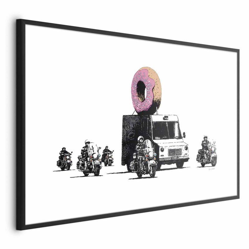 Plakat Artgeist Pączkowa policja 42x29,7 cm z ramą czarną 1 szt