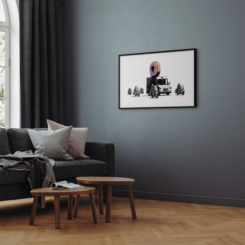 Plakat Artgeist Pączkowa policja 42x29,7 cm z ramą czarną 1 szt