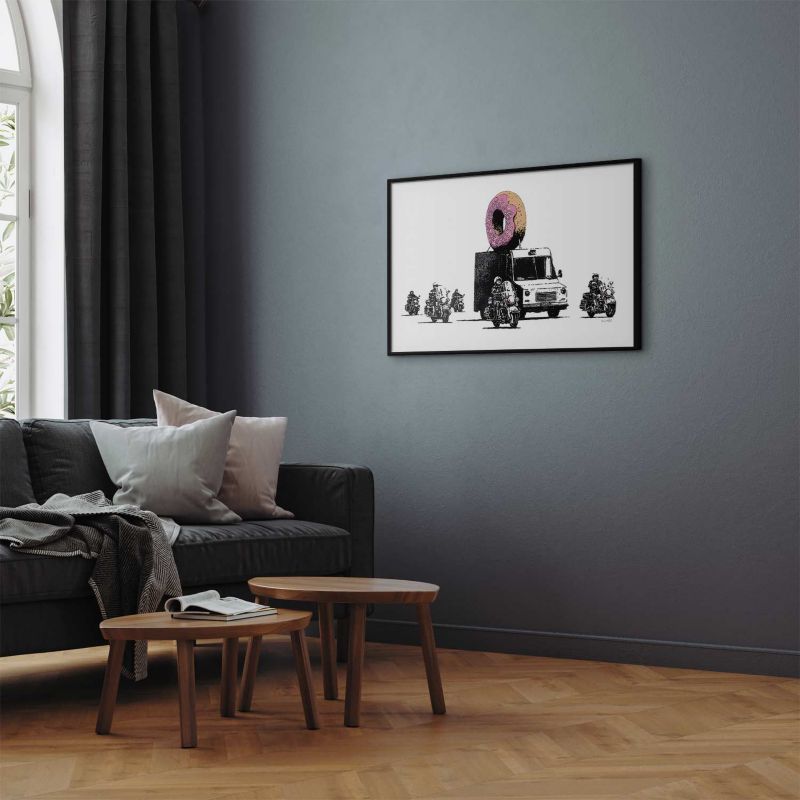 Plakat Artgeist Pączkowa policja 42x29,7 cm z ramą czarną 1 szt