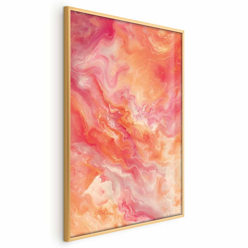 Plakat Artgeist Płomienne Barwy 21x30 cm z ramą złotą 1 szt