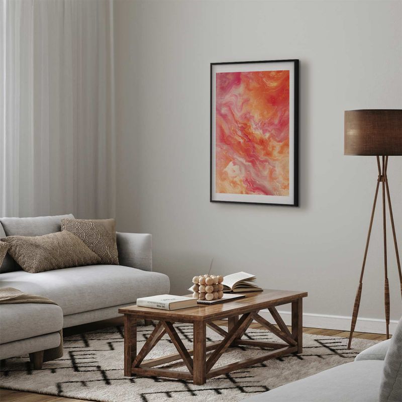 Plakat Artgeist Płomienne Barwy 29,7x42 cm z ramą czarną 1 szt
