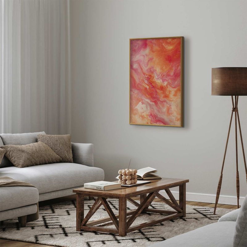 Plakat Artgeist Płomienne Barwy 60x90 cm z ramą złotą 1 szt