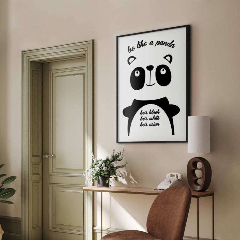 Plakat Artgeist Panda 21x30 cm z ramą czarną 1 szt