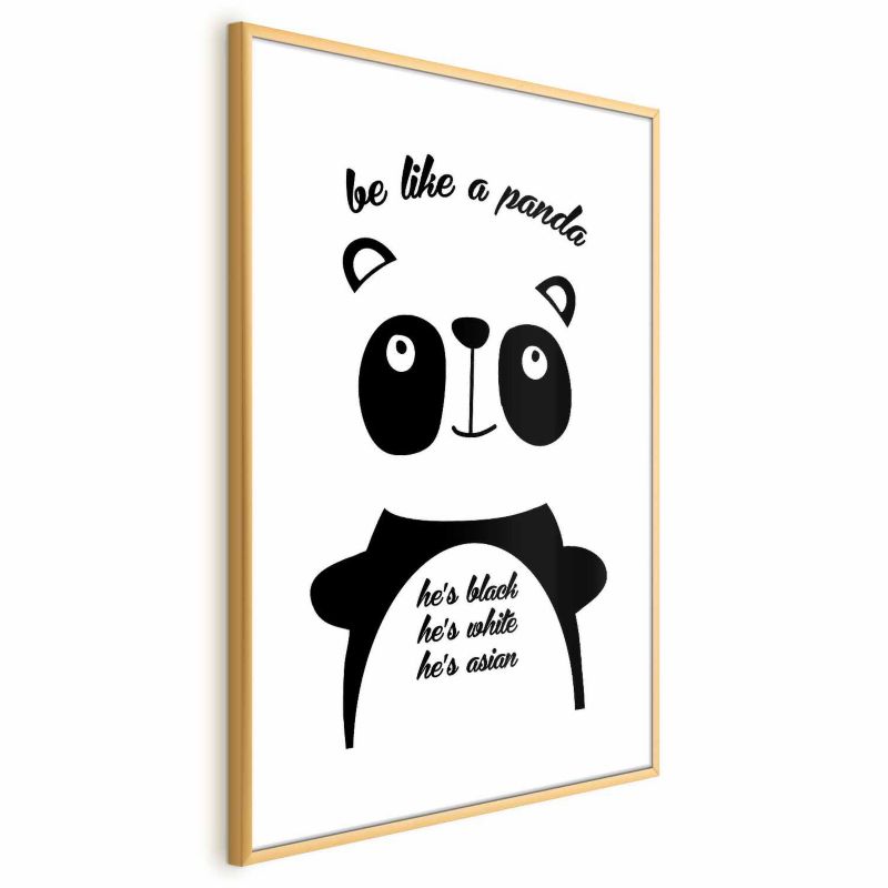Plakat Artgeist Panda 29,7x42 cm z ramą złotą 1 szt