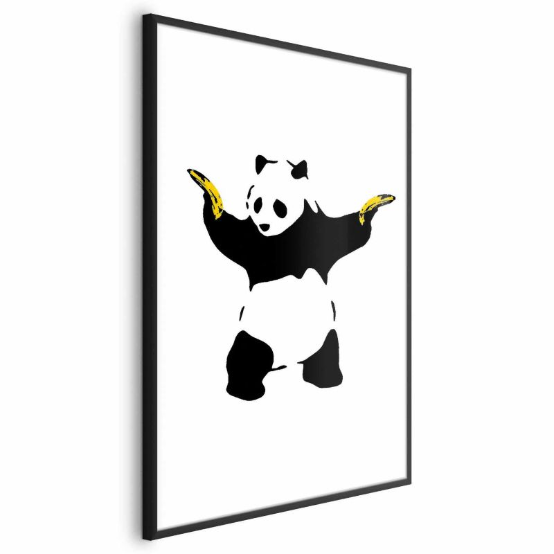 Plakat Artgeist Panda with Guns 40x60 cm z ramą czarną 1 szt