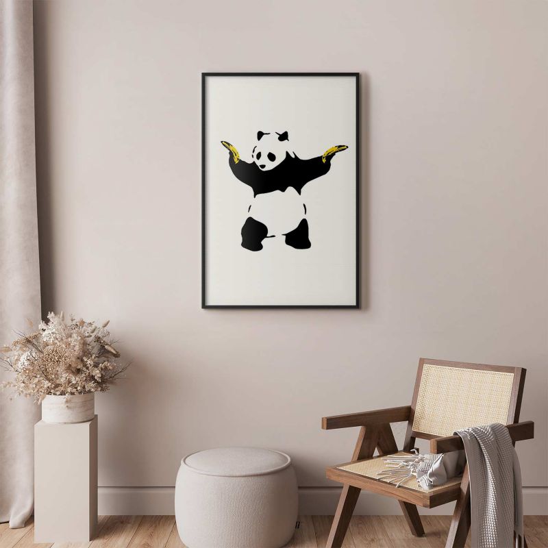 Plakat Artgeist Panda with Guns 40x60 cm z ramą czarną 1 szt