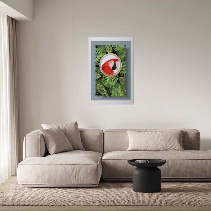 Plakat Artgeist Papuga w dżungli 60x90 cm bez ramy 1 szt