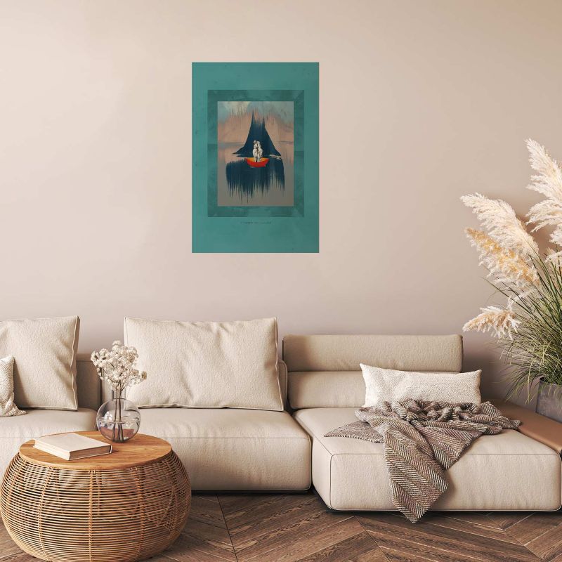 Plakat Artgeist Para na łodzi 60x90 cm bez ramy 1 szt