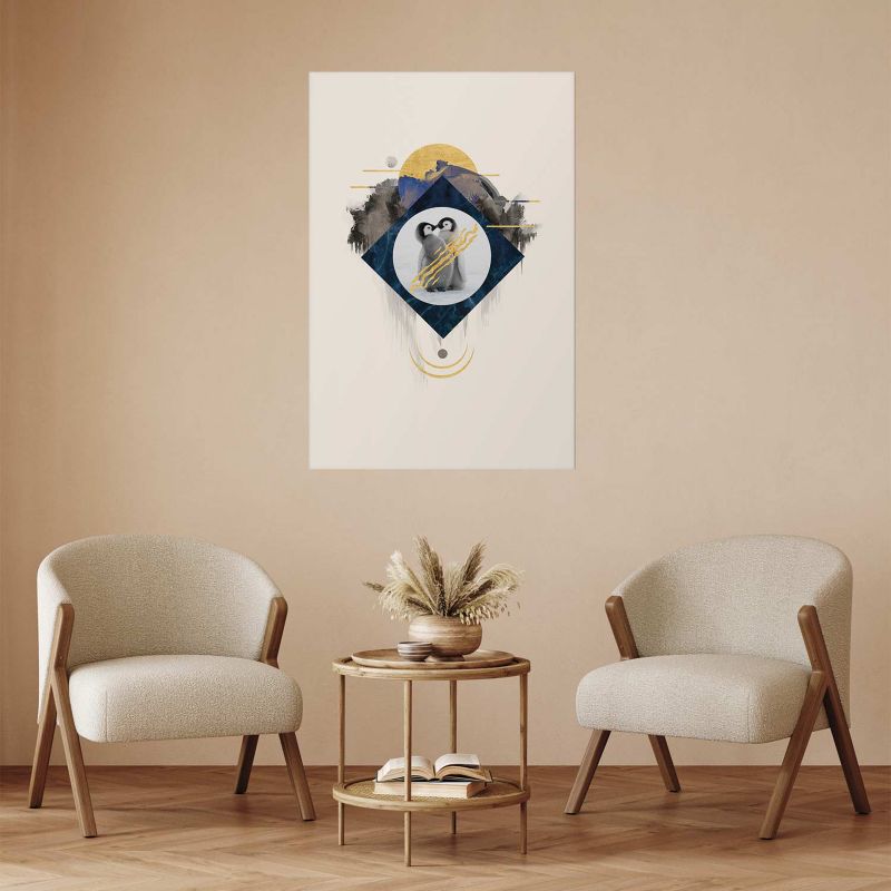 Plakat Artgeist Para pingwinów 40x60 cm bez ramy 1 szt