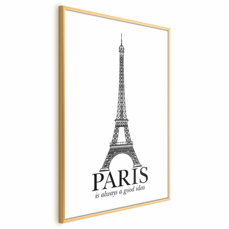 Plakat Artgeist Paris 40x60 cm z ramą złotą 1 szt