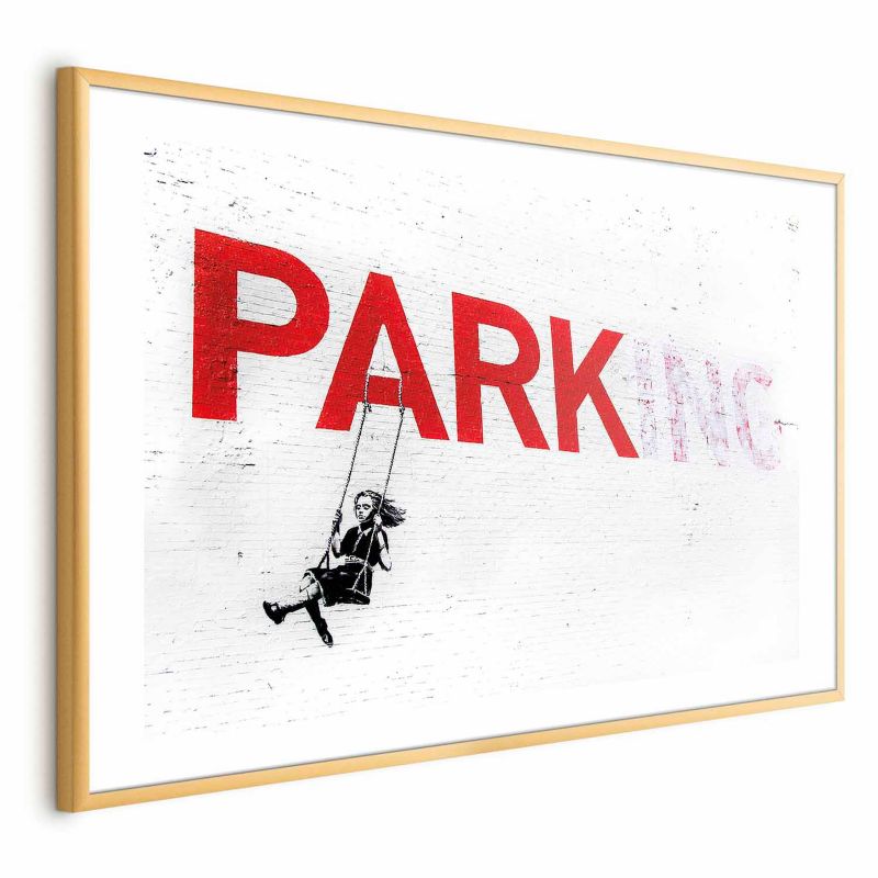 Plakat Artgeist Parking 60x40 cm z ramą złotą 1 szt