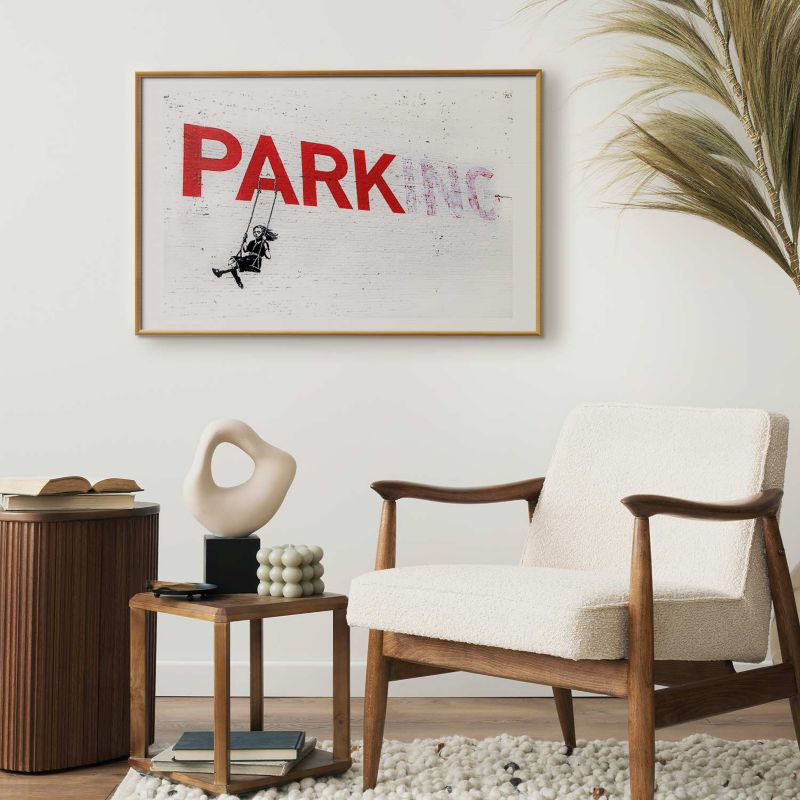 Plakat Artgeist Parking 60x40 cm z ramą złotą 1 szt