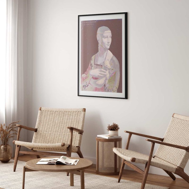 Plakat Artgeist Pastelowa dama 21x30 cm z ramą czarną 1 szt