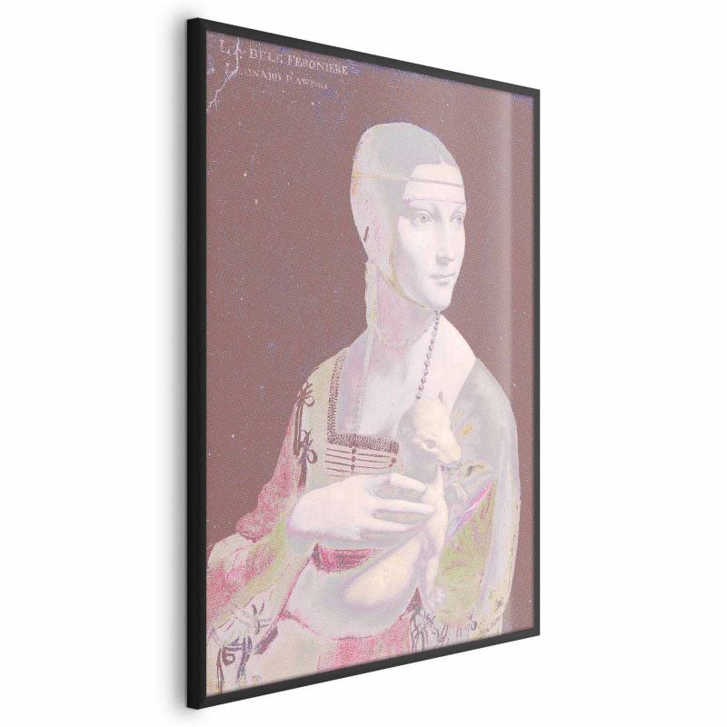 Plakat Artgeist Pastelowa dama 60x90 cm z ramą czarną 1 szt