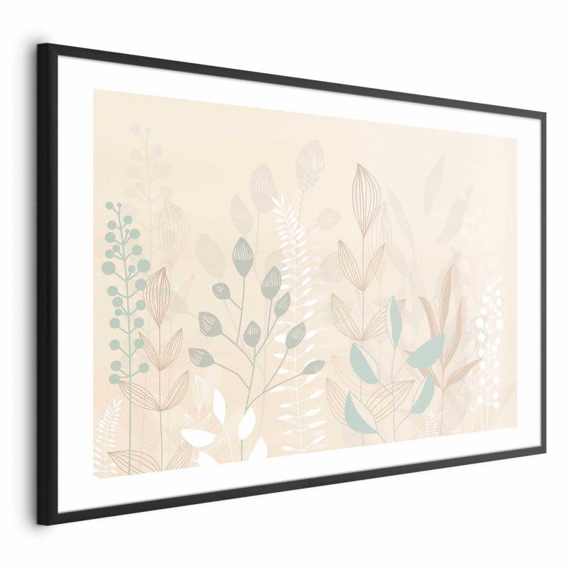 Plakat Artgeist Pastelowa polana 60x40 cm z ramą czarną 1 szt