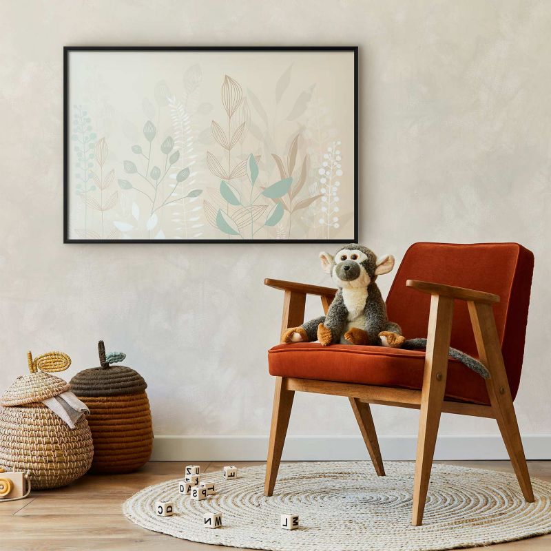 Plakat Artgeist Pastelowa polana 90x60 cm z ramą czarną 1 szt