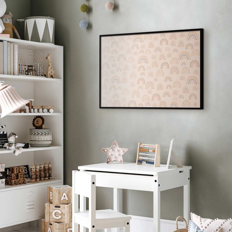 Plakat Artgeist Pastelowe tęcze 42x29,7 cm z ramą czarną 1 szt