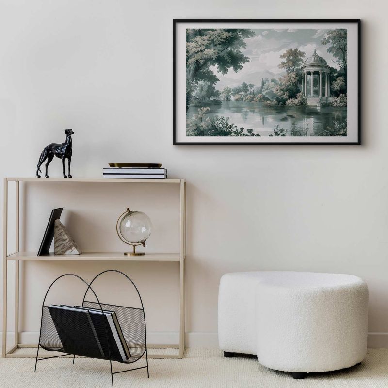 Plakat Artgeist Pejzaż retro 60x40 cm z ramą czarną 1 szt