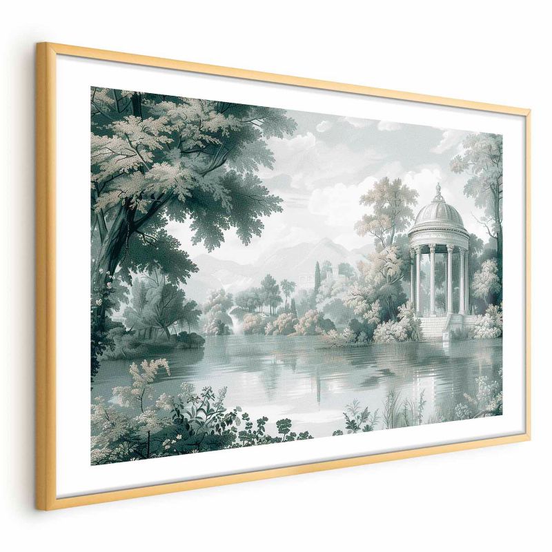 Plakat Artgeist Pejzaż retro 90x60 cm z ramą złotą 1 szt