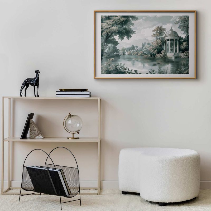 Plakat Artgeist Pejzaż retro 90x60 cm z ramą złotą 1 szt