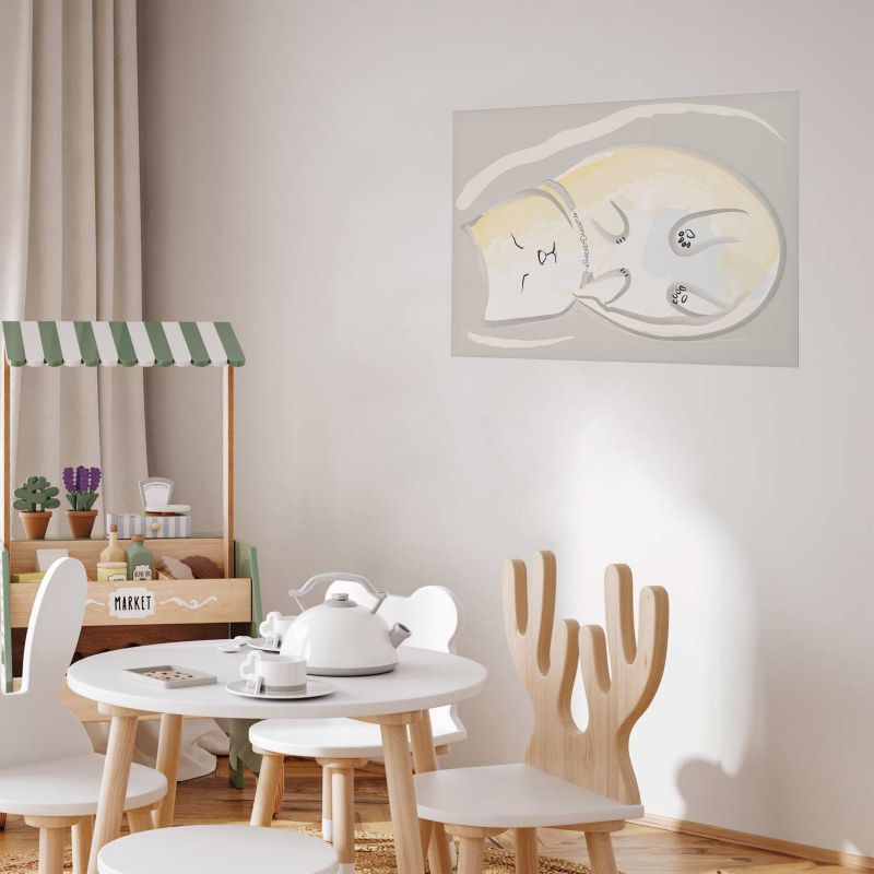 Plakat Artgeist Śpiący kotek 90x60 cm bez ramy 1 szt