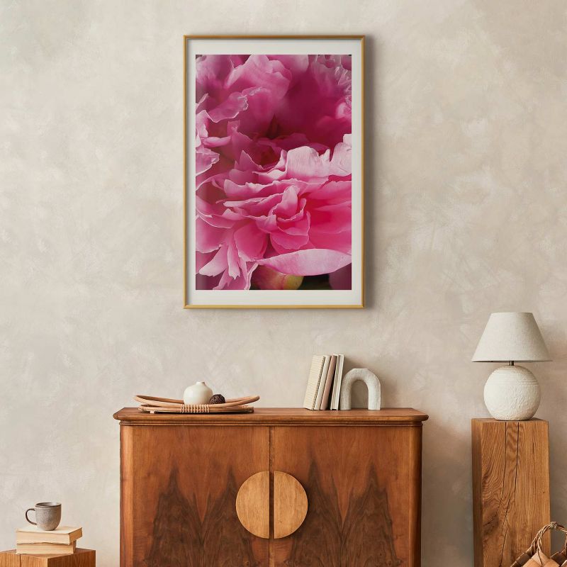 Plakat Artgeist Piękne piwonie 21x30 cm z ramą złotą 1 szt