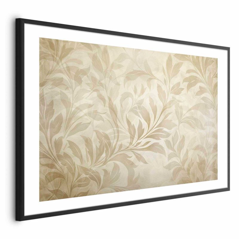 Plakat Artgeist Piaskowe listki 30x21 cm z ramą czarną 1 szt