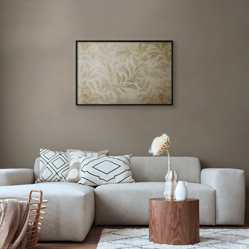 Plakat Artgeist Piaskowe listki 30x21 cm z ramą czarną 1 szt