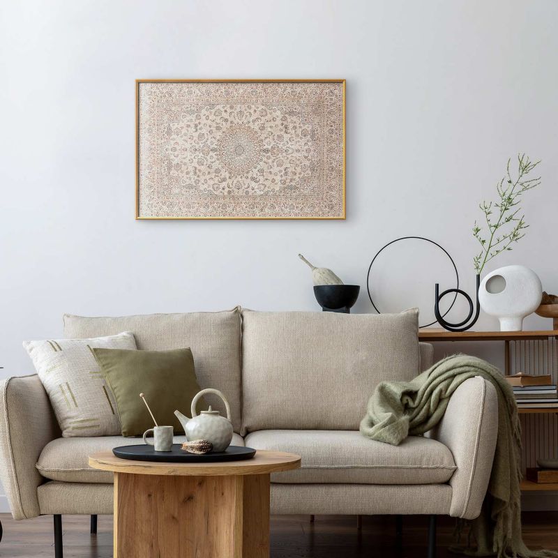 Plakat Artgeist Piaskowy dywan 42x29,7 cm z ramą złotą 1 szt