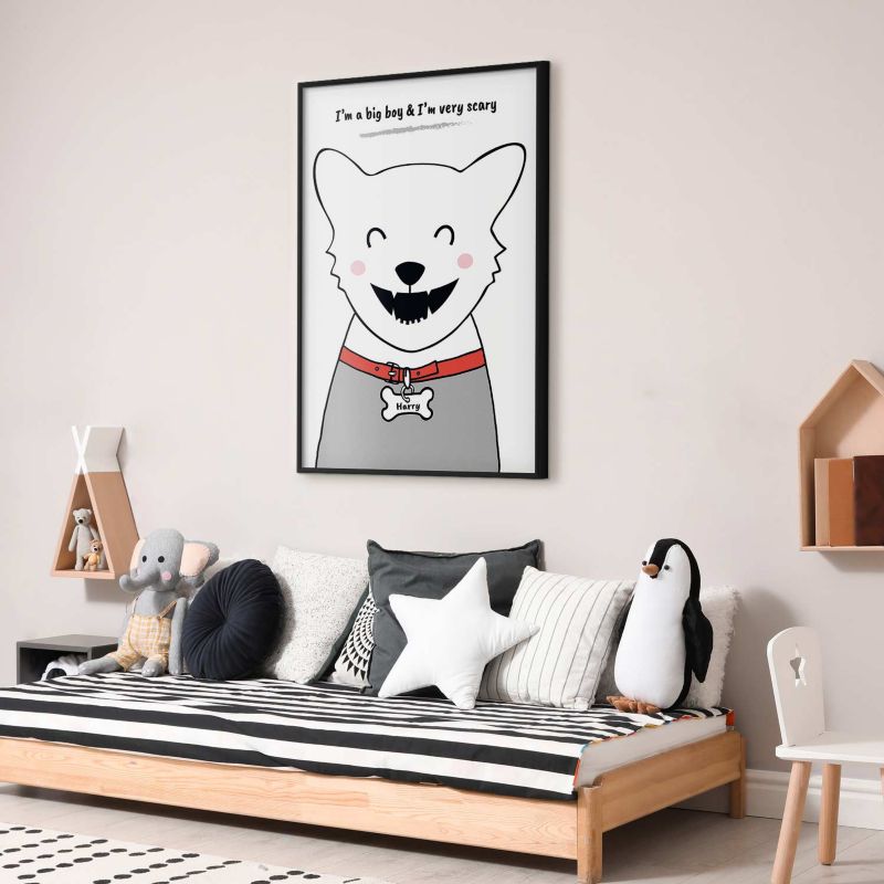Plakat Artgeist Piesek Harry 21x30 cm z ramą czarną 1 szt