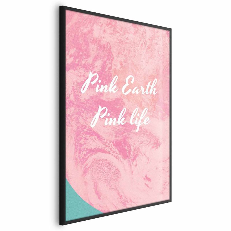 Plakat Artgeist Pink Earth 29,7x42 cm z ramą czarną 1 szt