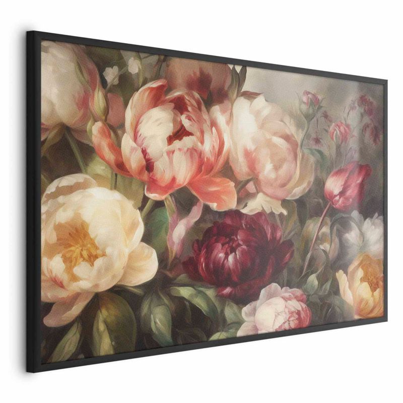 Plakat Artgeist Piwonie 42x29,7 cm z ramą czarną 1 szt