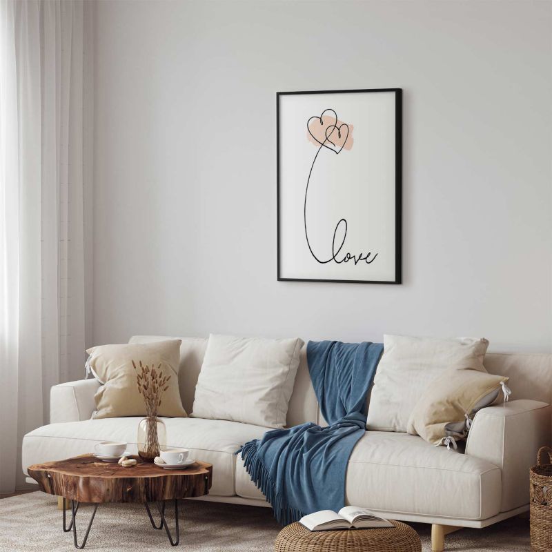 Plakat Artgeist Połączeni w chmurach 60x90 cm z ramą czarną 1 szt