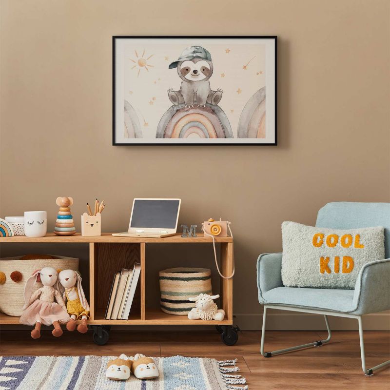 Plakat Artgeist Pośród gwiazdek i tęcz 30x21 cm z ramą czarną 1 szt
