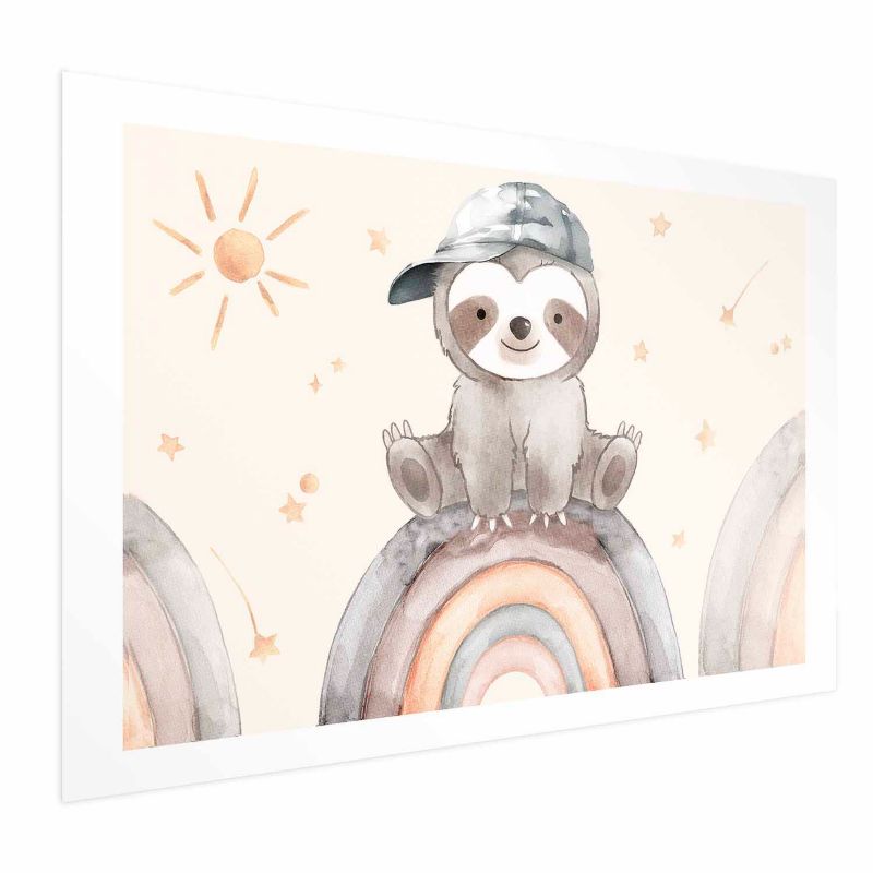 Plakat Artgeist Pośród gwiazdek i tęcz 60x40 cm bez ramy 1 szt