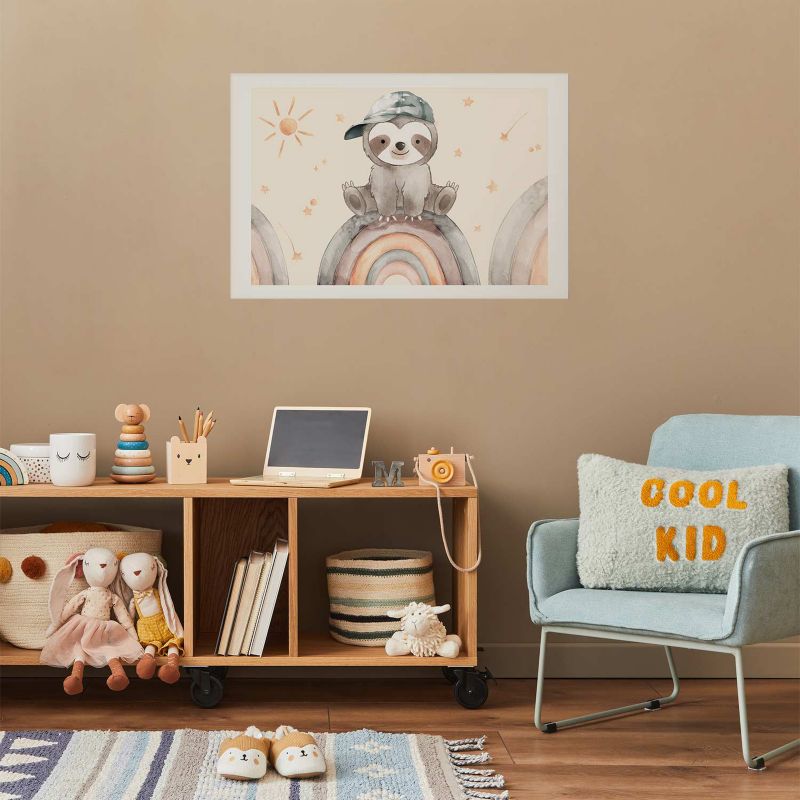 Plakat Artgeist Pośród gwiazdek i tęcz 60x40 cm bez ramy 1 szt