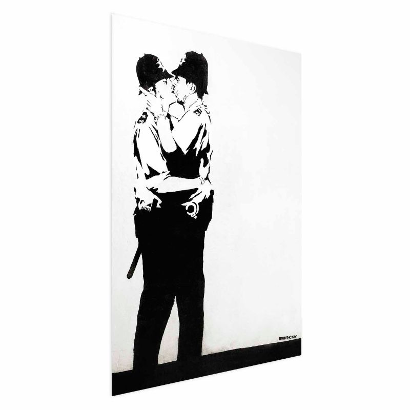Plakat Artgeist Pocałunek policjantów 60x90 cm bez ramy 1 szt