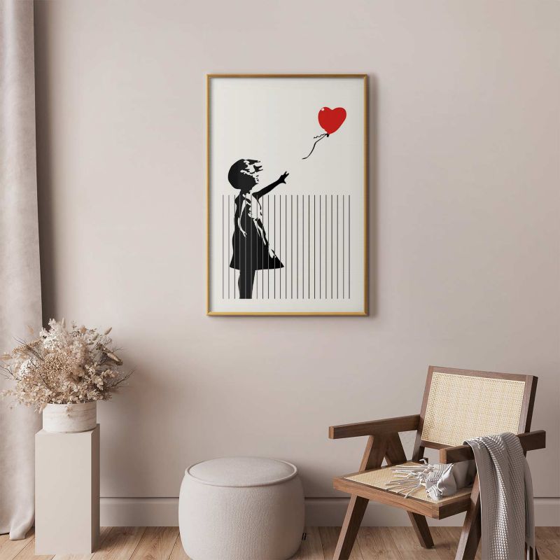 Plakat Artgeist Pocięty Banksy 40x60 cm z ramą złotą 1 szt