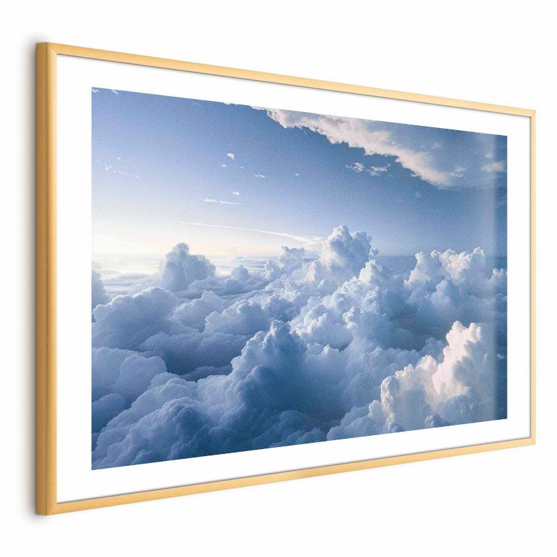 Plakat Artgeist Podniebne pejzaże 90x60 cm z ramą złotą 1 szt